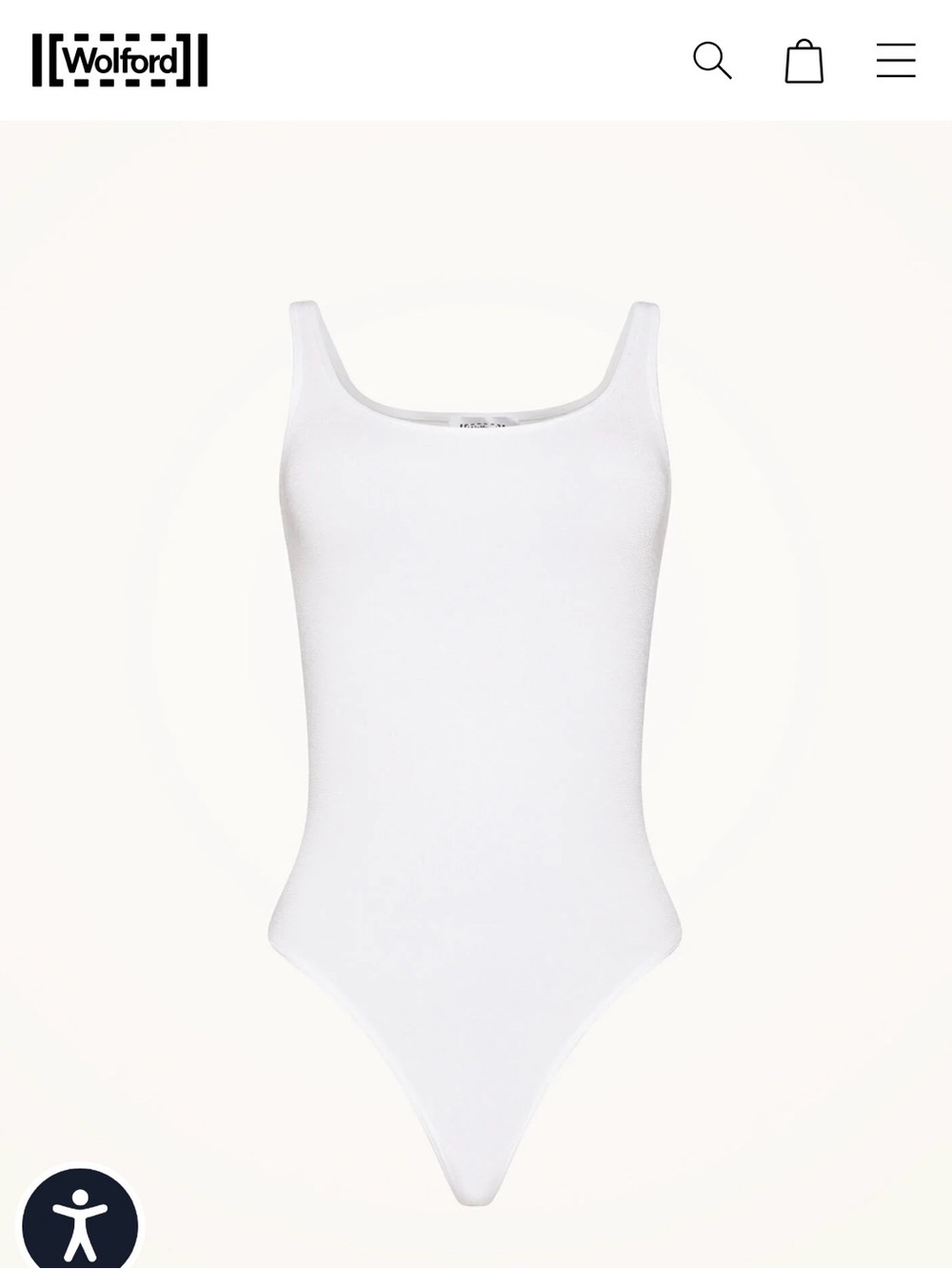 Wolford White Tank-Style One-Piece Bodysuit